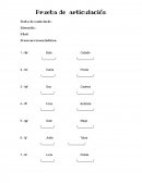 Prueba de articulación.