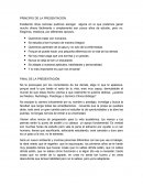 PRINCIPIO DE LA PRESENTACIÓN