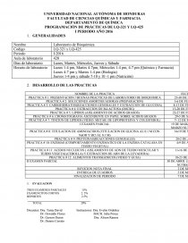 Programación de prácticas de química.. Página 1