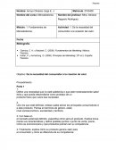 De la necesidad del consumidor a la creación del valor