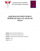 Como se dan las Relaciones entre la luz de malla y el ancho de malla
