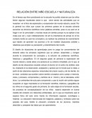 Relación entre el niño escuela y naturalea