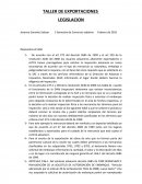 TALLER DE EXPORTACIONES: LEGISLACION