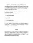 LA EDUCACION SECUNDARIA, PERSPECTIVAS DE SU DEMANDA.