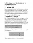 Principales leyes de distribución de variables aleatorias