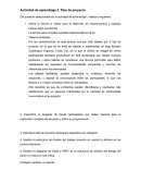 Actividad de aprendizaje - Anteproyecto