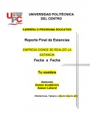 EMPRESA DONDE SE REALIZÓ LA ESTANCIA