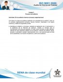 Proceso de Auditoría Actividad: De la auditoría interna al proceso organizacional