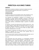 Sustancia contenida en cada tubo mediante reacciones entre las mismas sustancias desconocida