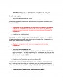 ¿Qué es la administración de datos?