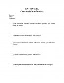 Entrevista y Encuesta de la influenza