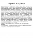 La génesis de la palabra.