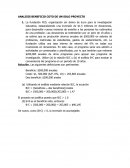 ANALISIS BENEFICIO CORTO DE UN SOLO PROYECTO