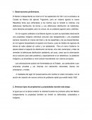 Observaciones preliminares