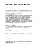 PROPUESTA DE INVESTIGACIÓN DE MERCADOS. PLANEACION DEL PROBLEMA