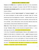 ¿Sabes de Dios o conoces a Dios?