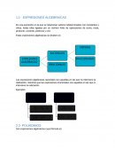 Expresiones algebraicas. POLINOMIOS
