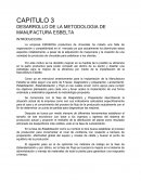 CAPITULO 3 DESARROLLO DE LA METODOLOGIA DE MANUFACTURA ESBELTA