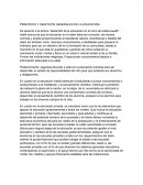 Principios y objetivos generales de la educacion.