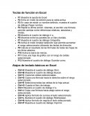 Teclas de funcion en excel