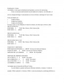 Actividades y costos para la distribución del producto, servicios de outsourcing.