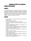 VALORACION DEL NIÑO Y/O DEL ADOLESCENTE