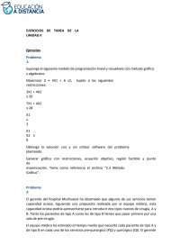 Método Simplex - Programación Lineal Ejercicios. Página 1