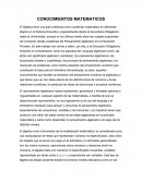 Conocimientos matemáticos. El Álgebra tiene una gran presencia como contenido matemático