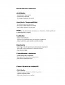 Puestos de Recursos Humanos