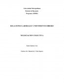 RELACIONES LABORALES Y MOVIMIENTO OBRERO NEGOCIACION COLECTIVA