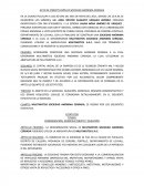 Acta de Constitución de sociedad anónima cerrada