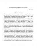 Pensamientos sobre la educacion