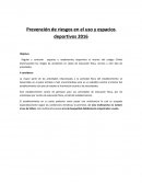 Plan de emergencias y control educación física