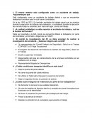 El evento anterior está configurado como un accidente de trabajo