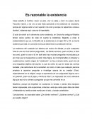 Es razonable la existencia