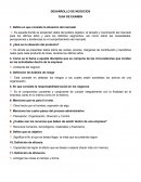 DESARROLLO DE NEGOCIOS GUIA DE EXAMEN