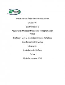 Programación del PLC. Página 1