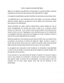 En el siguiente informe se dará a conocer una breve descripción de la agencia de publicidad Ogilvy, los elementos promocionales identificados en la agencia .. Página 3