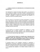 Analice la función de la Alta Dirección en la formulación del rumbo organizacional