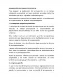 ORGANIZACIÓN DEL TRABAJO PRESUPUESTAL