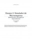 Ensayo 2: Simulador de Microempresa Administración y Estrategias de Emprendimiento