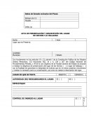 Acta de preservacion y descripcion de lugar de hallazgo o de los hechos