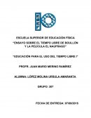 Ensayo sobre el tiempo libre de Boullón y la película "El naufrago"