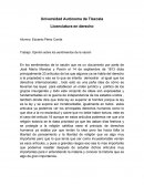 Opinión sobre los sentimientos de la nación