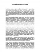 Ensayo EDUCACION FINANCIERA EN COLOMBIA
