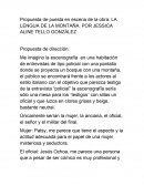 Propuesta de la puesta en escena