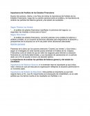 Importancia del Análisis de los Estados Financieros