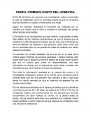 PERFIL CRIMINOLÓGICO DEL HOMICIDA
