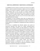 Ensayo de la importancia y objetivos de la contabilidad