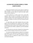 Algunas reflexiones sobre el poder constituyente.